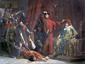 Bourgeoisie Collection: The Provost of Merchants and His Heir Apparent Charles, 1879. Artist: Lucien Etienne Melingue