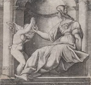 Agostino Veneziano Gallery: Prudence, dated 1516. Creator: Agostino Veneziano