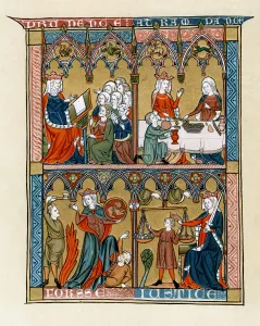 Wisdom Prints: Prudence, Temperance, Fortitude and Justice, 1290-1300