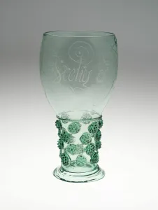 Beaker Prints: Prunted Beaker (Roemer), Netherlands, c. 1640. Creator: Unknown