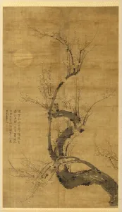 1271 1368 Prints: A Prunus in the Moonlight, 1300s. Creator: Wang Mian (Chinese, 1287-1359)