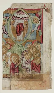 Apostle Prints: Psalter Leaf: Ascension, 12th century. Creator: Unknown