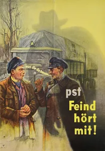 Adolf Hitler Prints: Psst! The Enemy is Listening!, 1944. Creator: Stahl, Erich Ludwig (1882-1943)