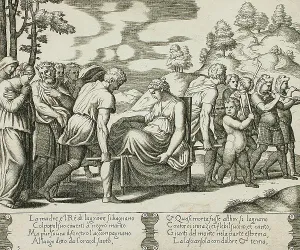 Michiel Coxie I Prints: Psyche carried on a litter being taken to a mountain