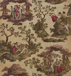 Arrows Gallery: Psyche et L Armour (The Story of Cupid and Psyche) (Furnishing Fabric), Nantes, c. 1790