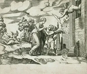 Michiel Coxie I Prints: Psyche Opens the Fateful Box, between 1520 and 1535