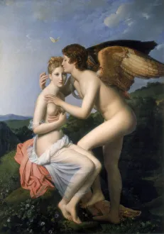 Psyche Receiving the First Kiss of Cupid, 1798. Artist: Francois Pascal Simon Gerard Psyche Receiving the First Kiss of Cupid, 1798. Artist: Francois Pascal Simon Gerard