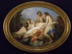 Images Dated 9th April 2021: Psyche Rescued by Naiads, 1750. Creator: Jean-Baptiste-Marie Pierre