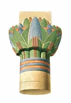 Capital Collection: Ptolemaic capital, Edfu, Egypt, (1928). Creator: Unknown