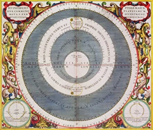 Claudius Ptolemy Gallery: Ptolemic System, 1660-1661. Artist: Andreas Cellarius