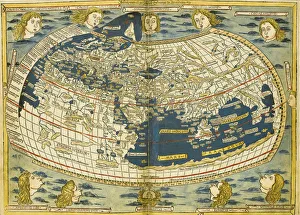 Claudius Ptolemy Gallery: Ptolemy World map. Artist: Germanus, Donnus Nicolaus (ca. 1420-ca. 1490)