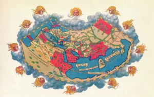 Map Making Prints: Ptolemys Map of the World cA. D 150. (1912) Artist: Claudius Ptolemy
