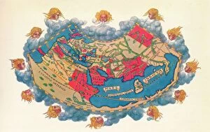 Hellenistic Gallery: Ptolemys Map of the World cA.D 150. (1912) Artist: Claudius Ptolemy