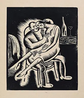 Feeling Prints: In the Pub, 1920s. Creator: Vasyl Masyutin.
In the Pub, 1920s. Creator: Vasyl Masyutin