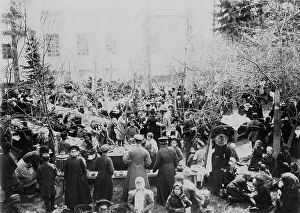 Public feeding of poor children in the Ascension Monastery, 1900. Creators: I. A. Podgorbunskii, V. I. Podgorbunskii