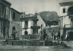 Messina Prints: Public fountain, Taormina, Sicily, Italy, 1927. Artist: Eugen Poppel