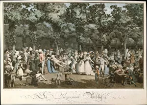 The Public Promenade, 1792. Artist: Debucourt, Philibert-Louis (1755-1832)