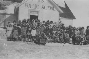 Inuit Prints: Public school, between c1900 and 1927. Creator: Unknown