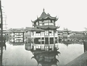 Stilts Prints: One of the Public Tea-Gardens, Shanghai, China, 1895. Creator: W &s Ltd