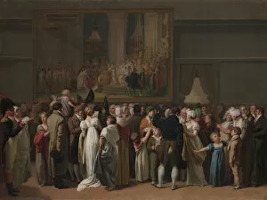 Boilly Louis Leopold Gallery: The Public Viewing Davids Coronation at the Louvre, 1810. Creator