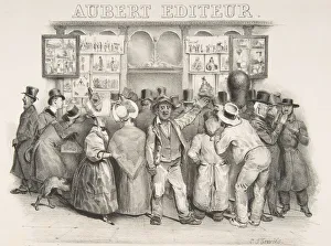Philipon Prints: The Publisher Aubert (You must admit the government has a comic appearance), 1831