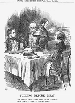 Pudding before Meat, 1866. Artist: John Tenniel Pudding before Meat, 1866. Artist: John Tenniel