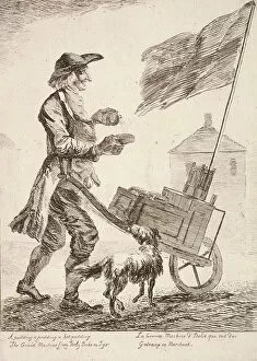 Baking Gallery: Pudding seller, Cries of London, 1760. Artist: Paul Sandby