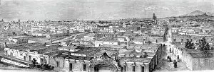 Images Dated 7th July 2022: Puebla de Los Angeles--From the East; Across the Mexican Table-land. From Perote to Puebla, 1875
