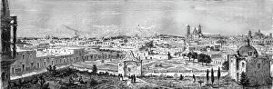 Images Dated 7th July 2022: Puebla de Los Angeles--From the West; Across the Mexican Table-land. From Perote to Puebla, 1875