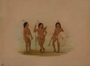 Chile Prints: A Puelchee Chief and Two Young Warriors, 1854 / 1869. Creator: George Catlin