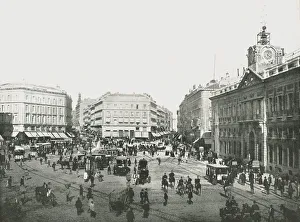 Tram Line Prints: The Puerta del Sol, Madrid, Spain, 1895. Creator: W &s Ltd