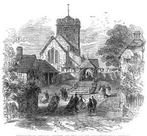Pulborough Church, visited by the Sussex Archaeological Society, 1865. Creator: Unknown