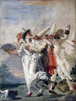 Tiepolo Prints: Pulcinella innamorato (Pulcinella in Love)