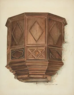 Dougan Ethel Prints: Pulpit, 1938. Creator: Ethel Dougan