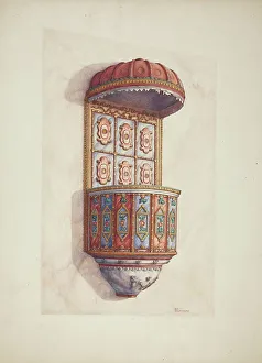 Ecclesiastical Prints: Pulpit, 1940. Creator: Hal Blakeley