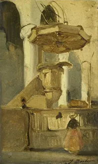 Pulpit Prints: The Pulpit of the Church in Hoorn, c.1860-c.1891. Creator: Johannes Bosboom