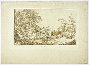 Water Amenities Prints: The Pump, 1771. Creator: Jean Baptiste Le Prince
