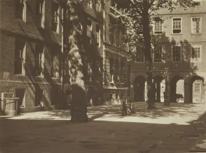 Photograph Album Prints: The pump court, the Temple. From the album: Photograph album - London