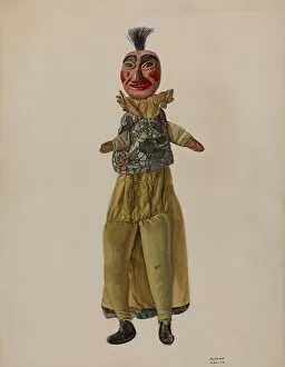 Punch Clown Puppet, c. 1937. Creator: Florian Rokita