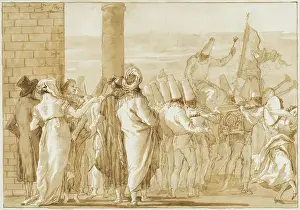 Parade Prints: Punchinello Carried in Triumph in a Procession