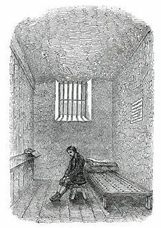 Bars Prints: Punishment Cell, Newgate Prison, 1850. Creator: Unknown