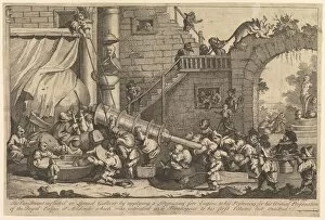 Buttocks Gallery: The Punishment Inflicted on Lemuel Gulliver, December 1726. Creator: William Hogarth