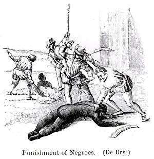 Dominican Republic Collection: Punishment of Negroes, Santo Domingo, 1873