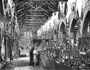 Beam Prints: The Punjaub Exhibition of Arts and Industry at Lahore: interior of the building