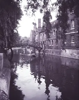 Peaceful Prints: Punting on The Backs at Cambridge, c1955