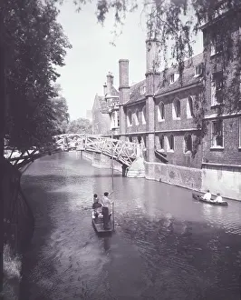 Peaceful Prints: Punting on The Backs at Cambridge, c1955