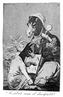 Might not the pupil know more?, 1799. Artist: Francisco Goya