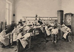 Pupils of the Smolny Institute for Noble Maidens at a painting lesson, 1889. Artist: Anonymous