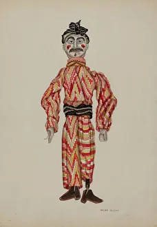 Marionette Prints: Puppet, c. 1940. Creator: Hilda Olson