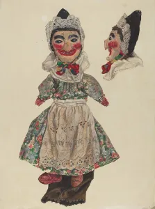 Puppet: Judy, c. 1937. Creator: Dorothy Brennan. Puppet: Judy, c. 1937. Creator: Dorothy Brennan
